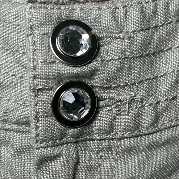 INC International Concepts 100% Linen Relaxed Fit Wide Leg Taupe Pants Womens 14 - Picture 6 of 12